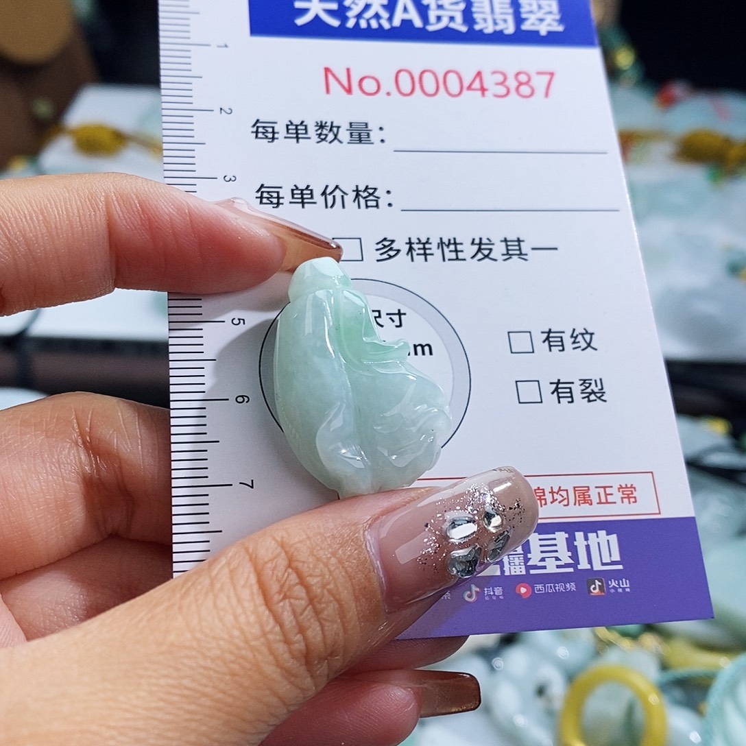 翡翠未镶嵌颈饰4387