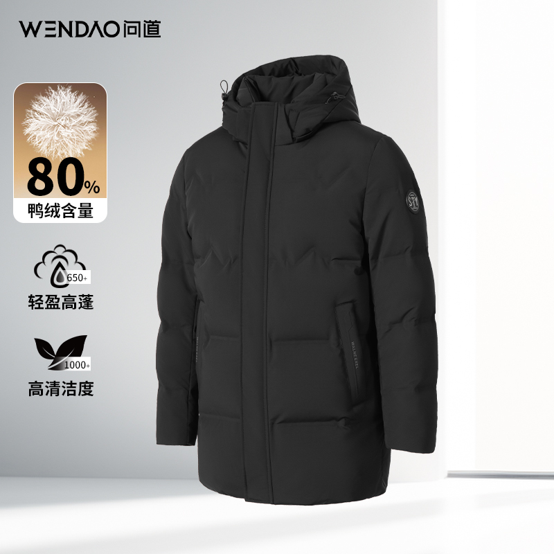 【问道&街头男人帮联名款·黑神话羽绒服】80白鸭绒中长款外套6062