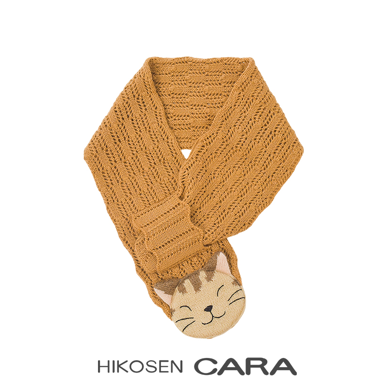 HIKOSEN CARA卡拉猫针织围脖百搭镂空小披肩秋季保暖围巾