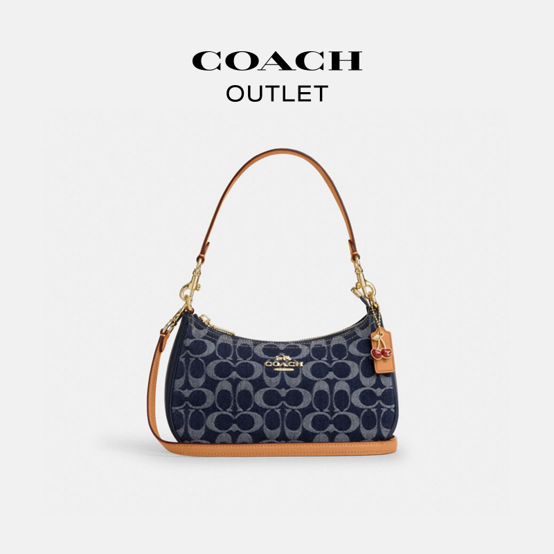 【奕心奕意】COACH/蔻驰 经典标志丹宁布TERI单肩包