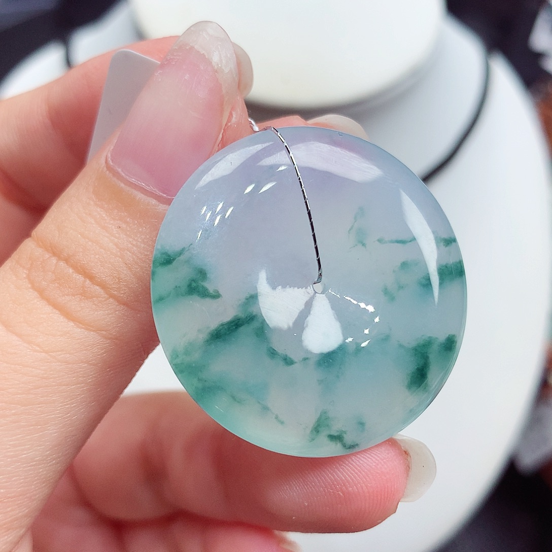 翡翠未镶嵌颈饰翡翠102，32.5/6.1