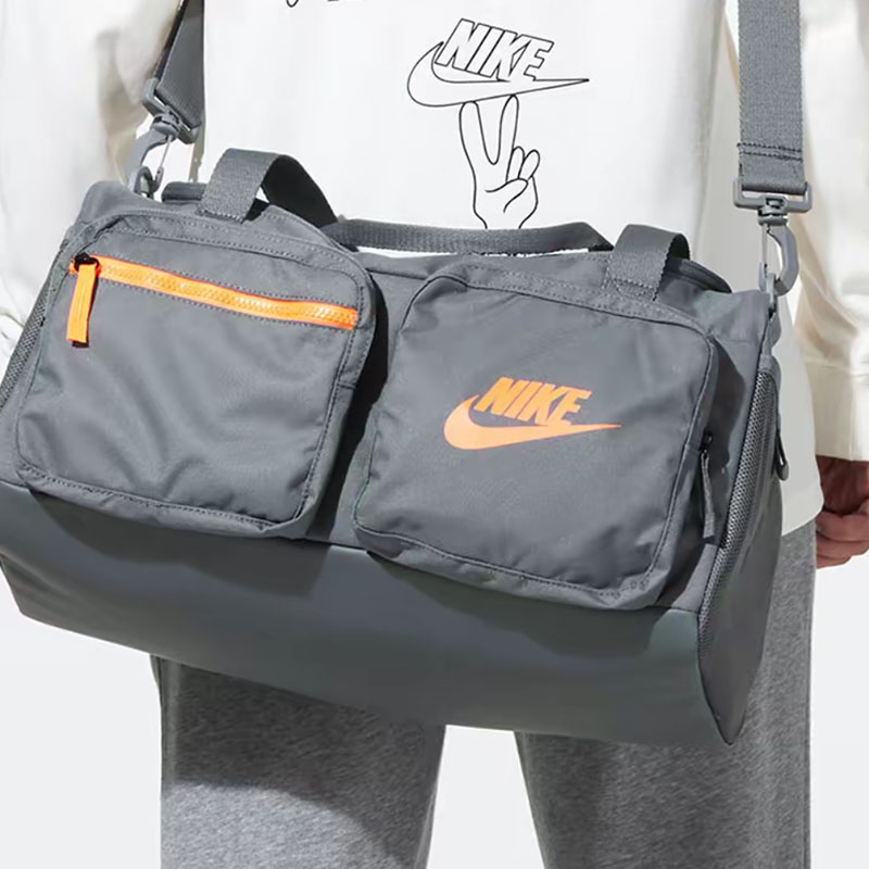 清货 耐克正品Nike 大Logo大容量健身撞色织物运动包旅行包健身包