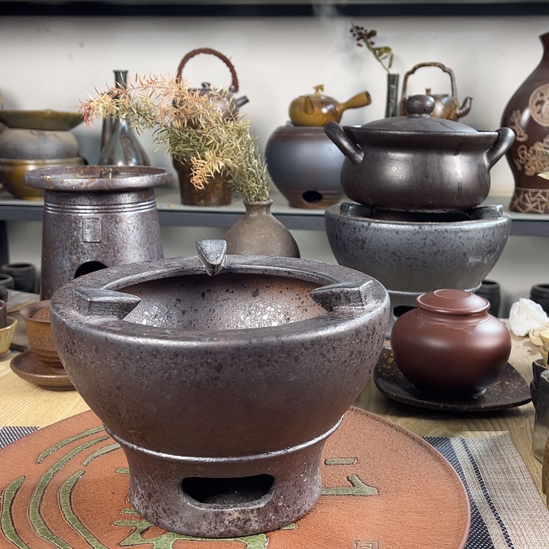 壶紫砂粗陶实用炭炉