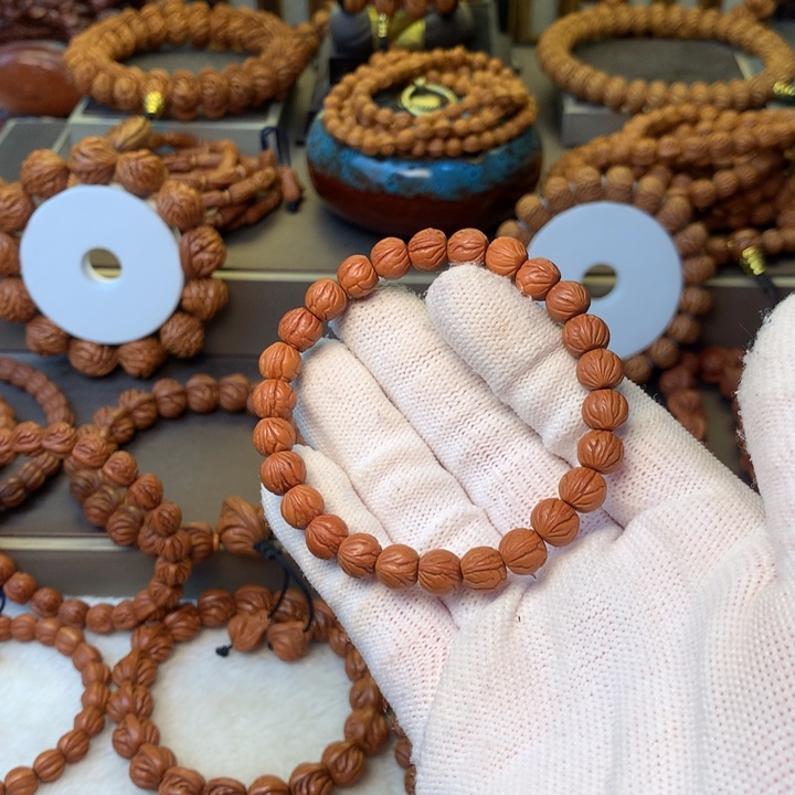 子***哥桃核手串秦岭龙纹