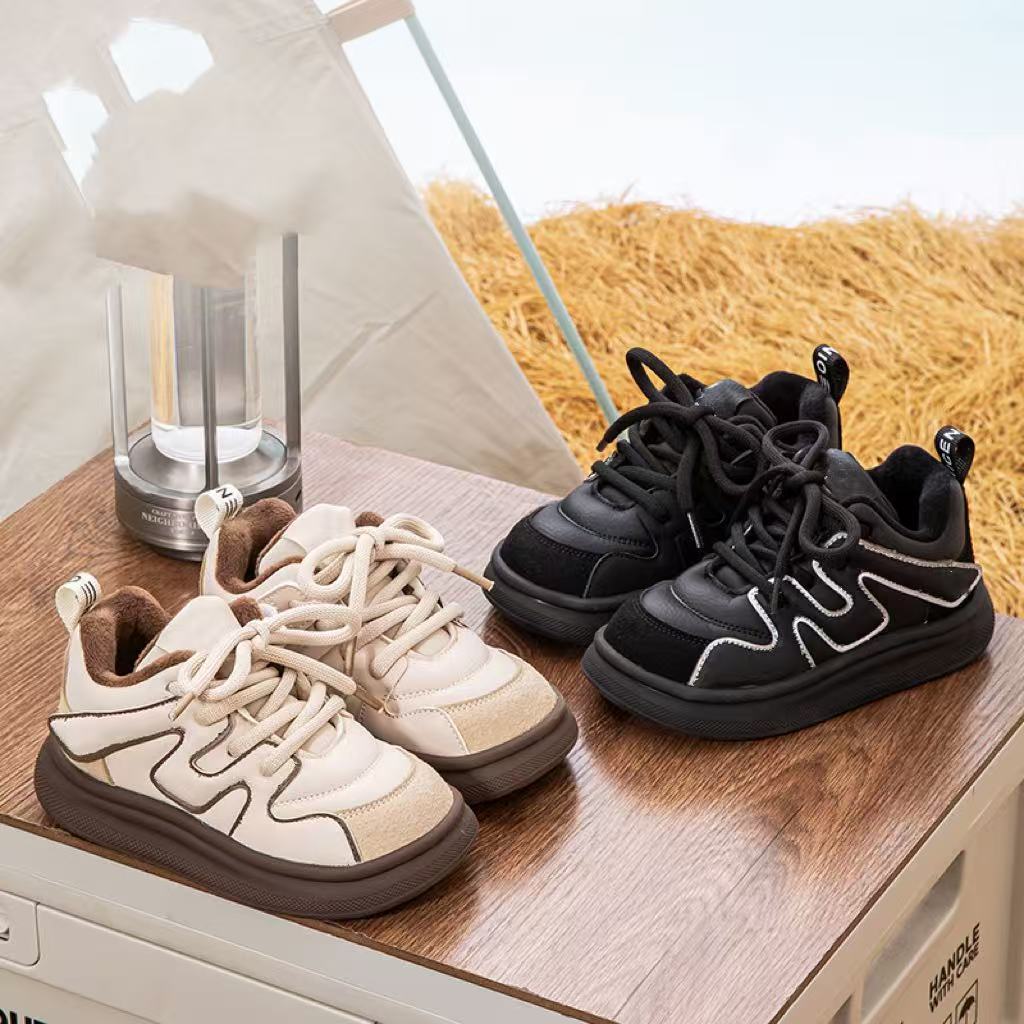 10093童鞋大棉冬季新款男童女童户外加绒运动鞋