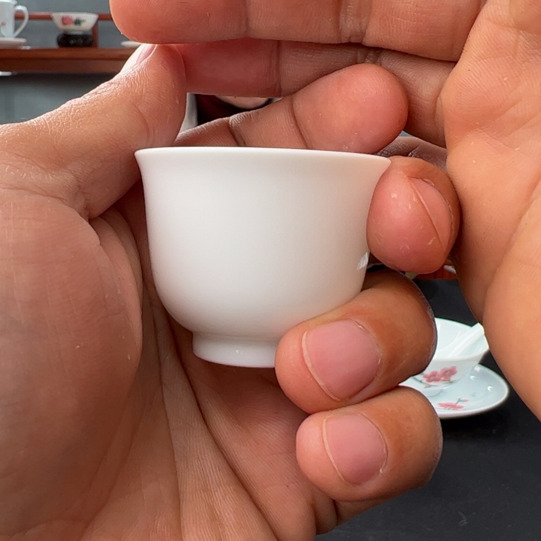 追****索柴窑素胎撇口杯一级品