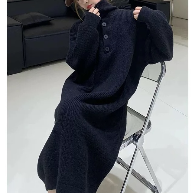 9879-CQ新款长款针织连衣裙（80-135）