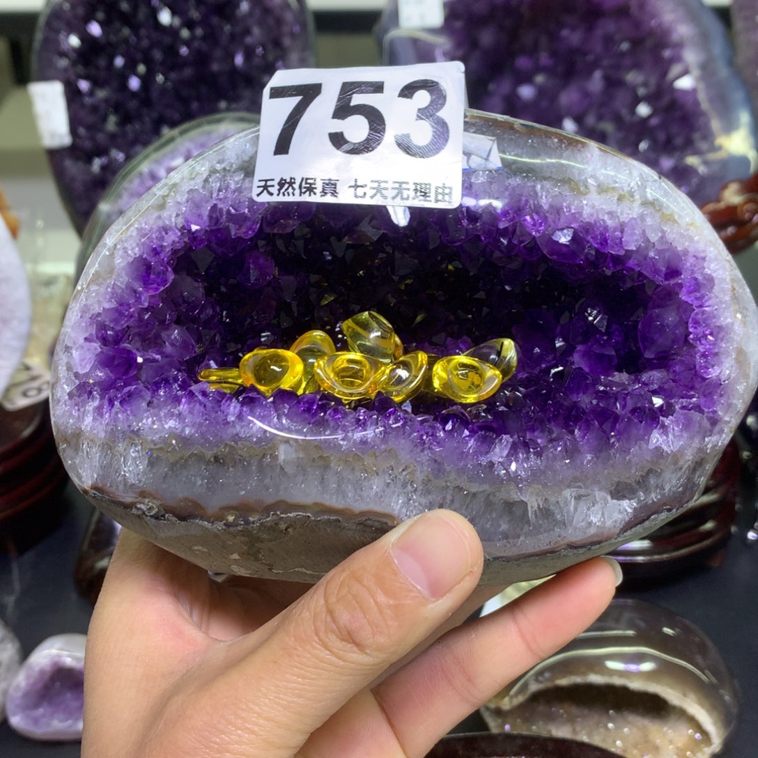 未镶嵌摆件紫晶水晶