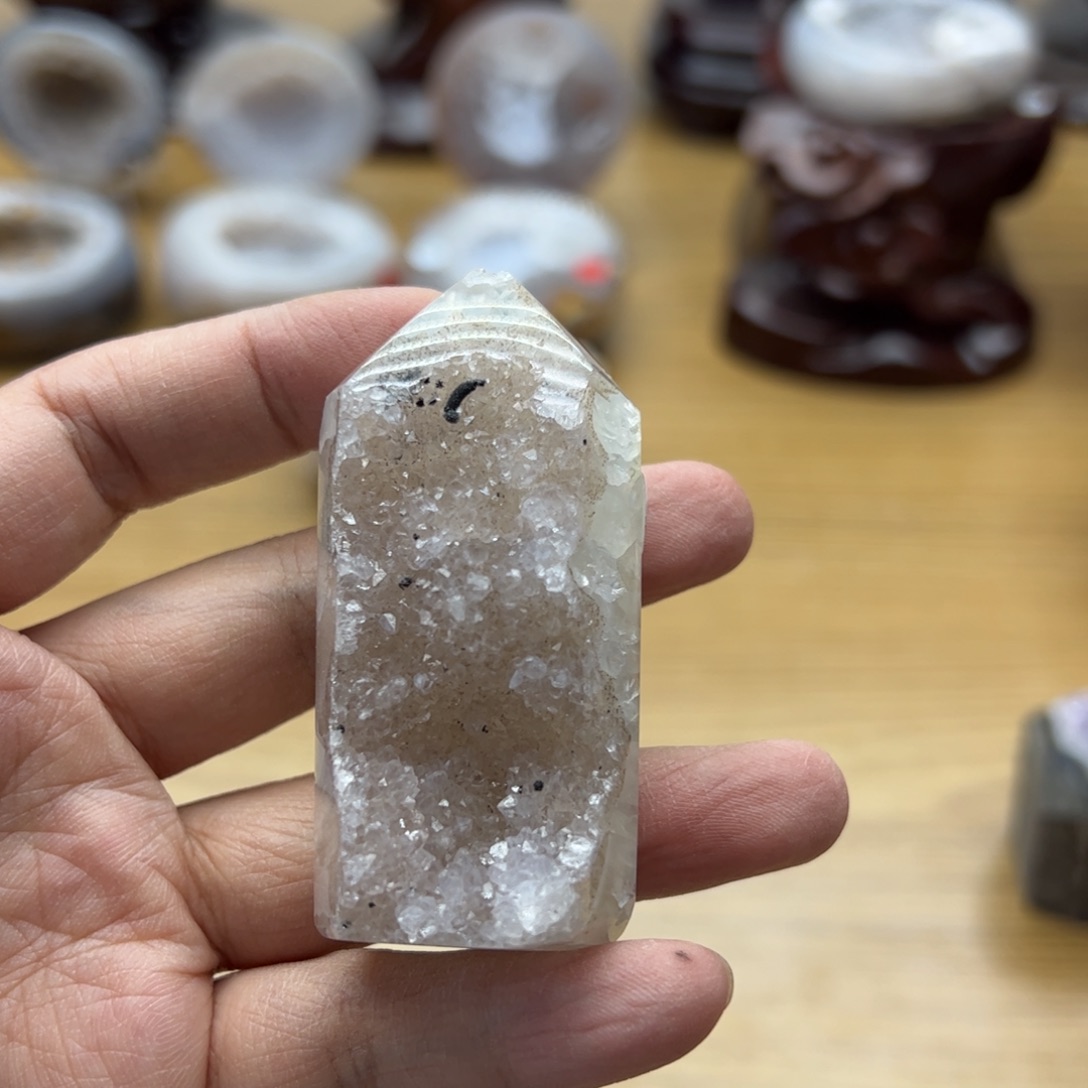 紫晶水晶无镶嵌未镶嵌柱子48