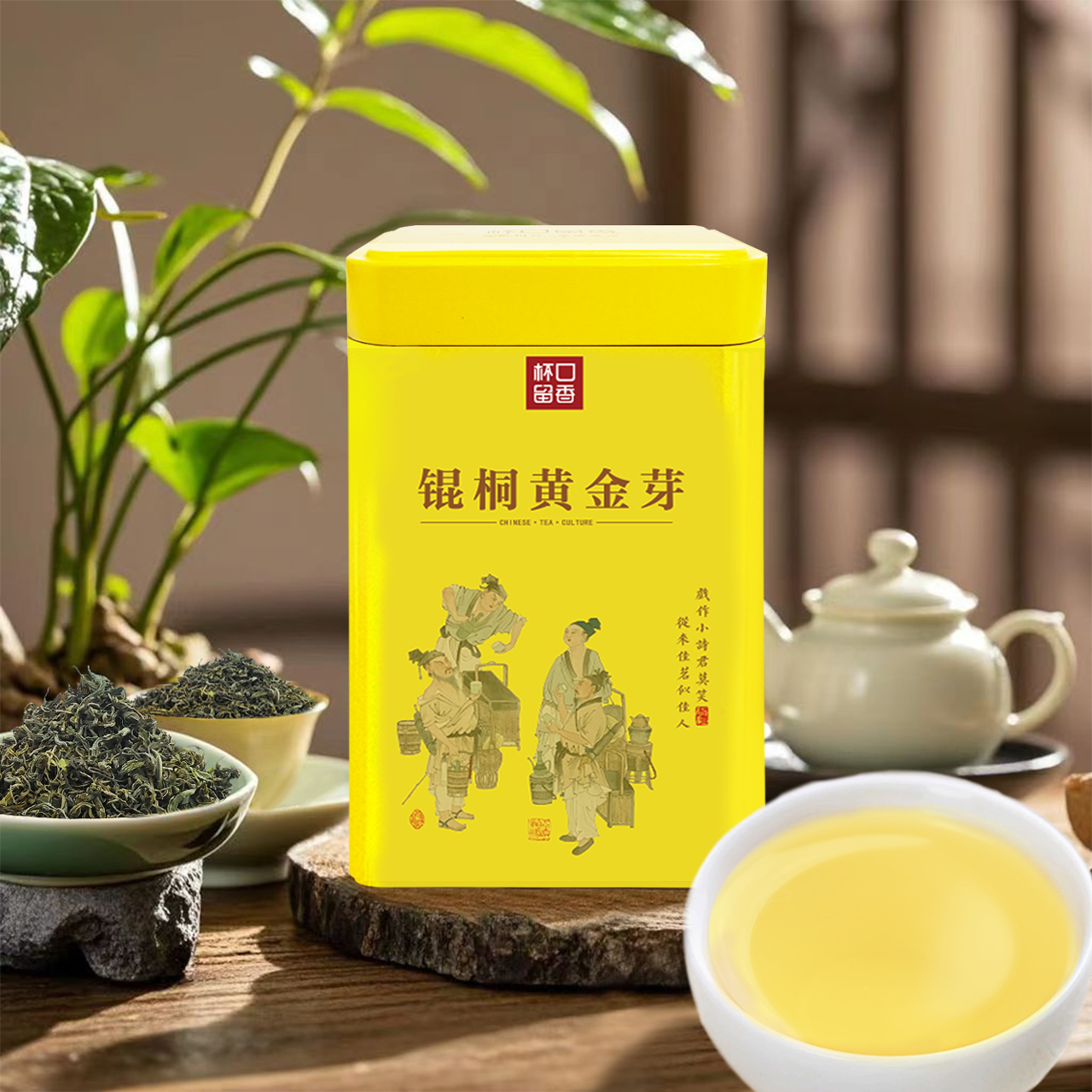 杯口留香锟桐黄金芽单罐纯手工揉制春茶口感香浓新茶开春好茶