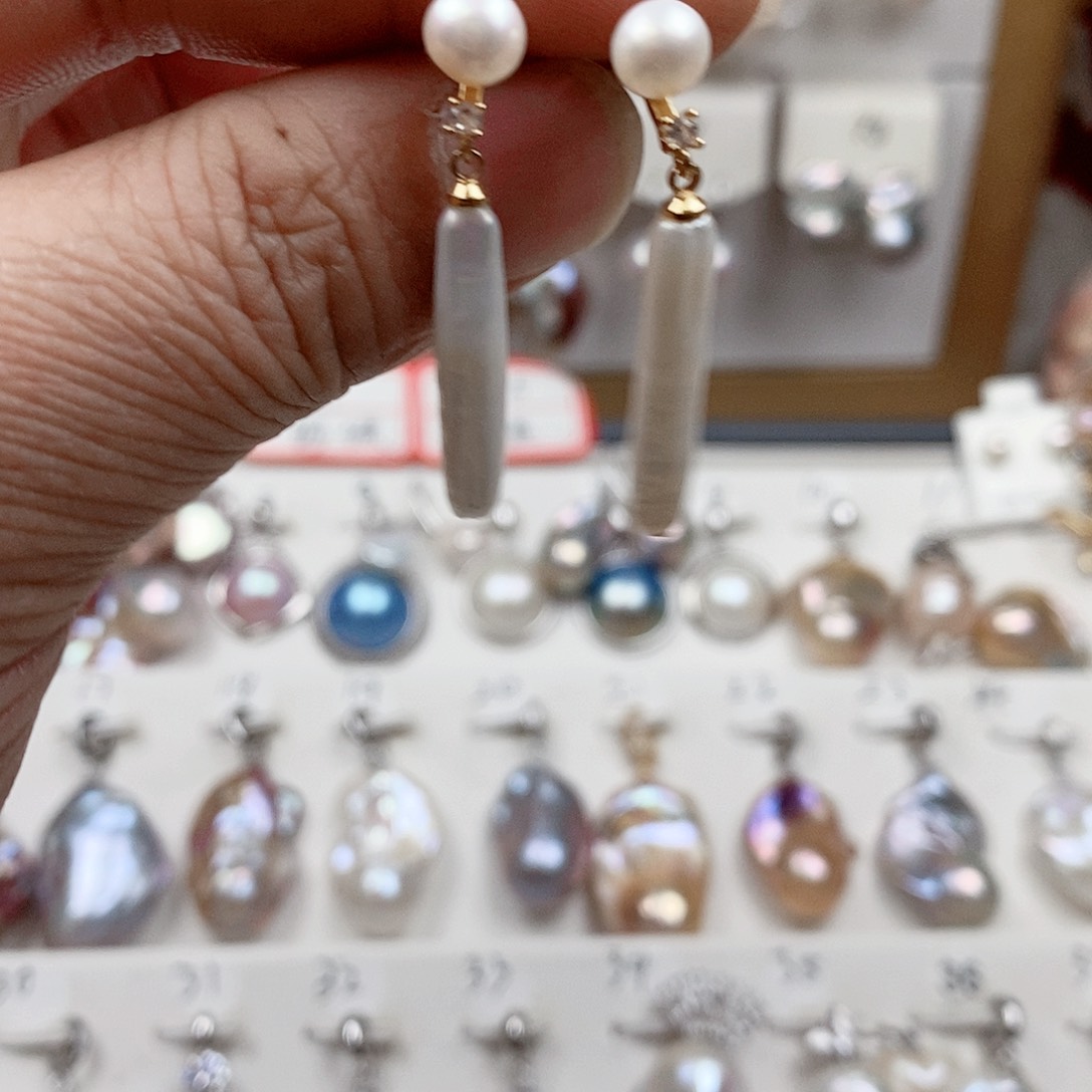 淡水珍珠颈饰银S925镶嵌