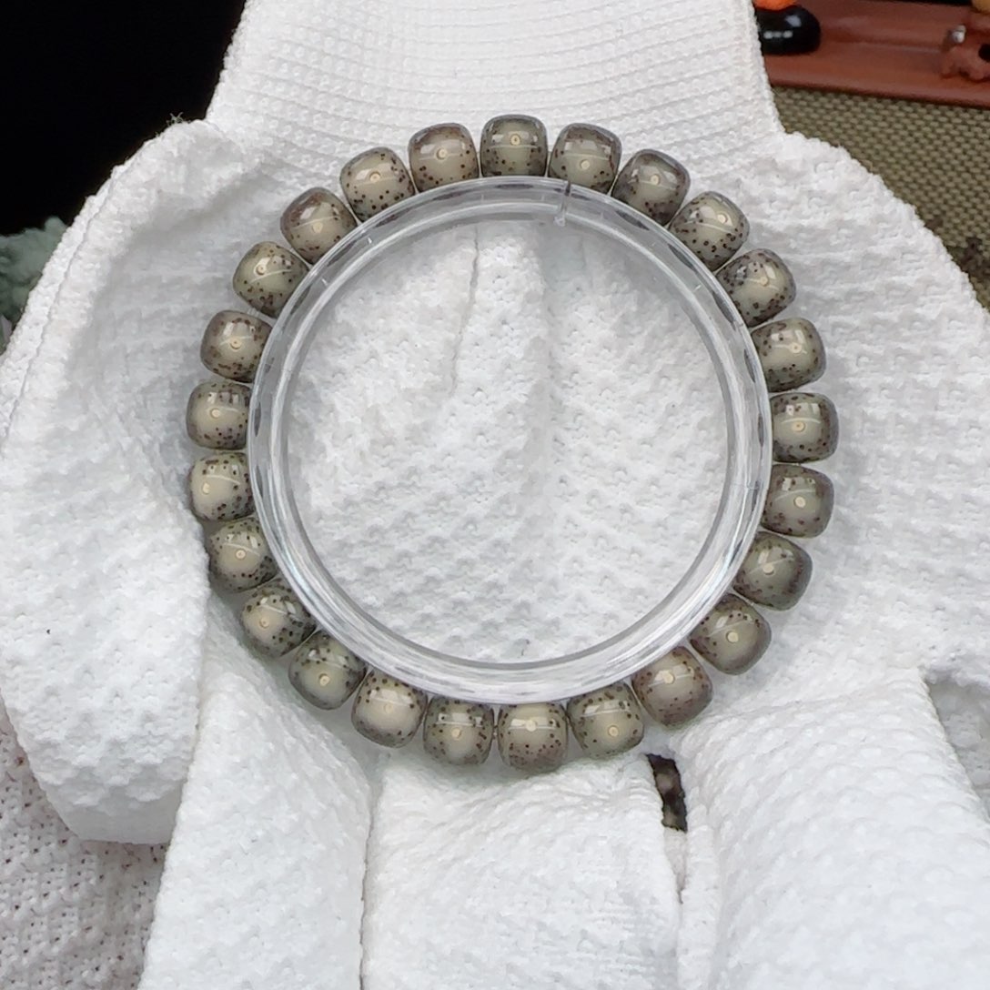 星月菩提手串帝绿冰糖玻璃体9*8