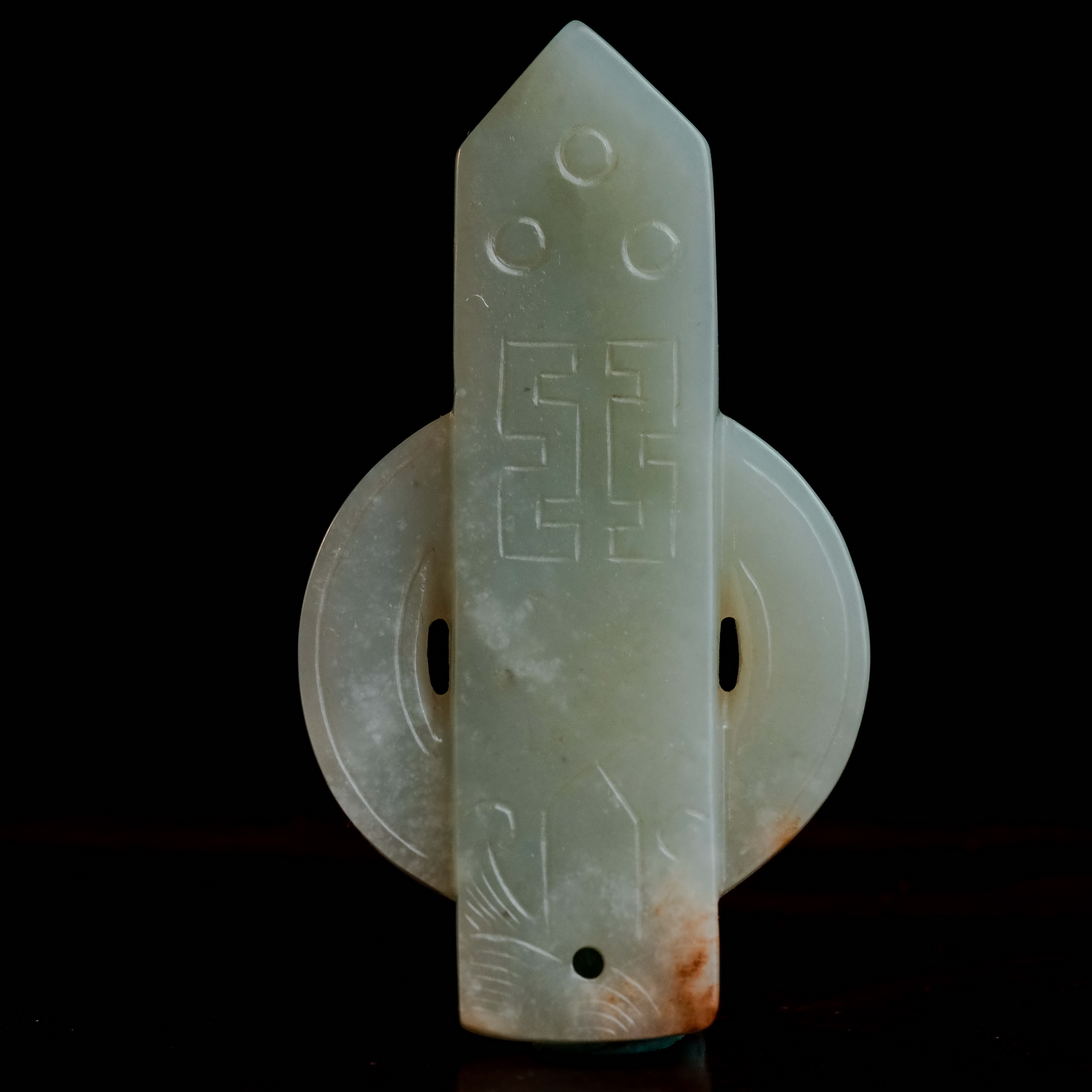 明代和田玉圭璧-NX