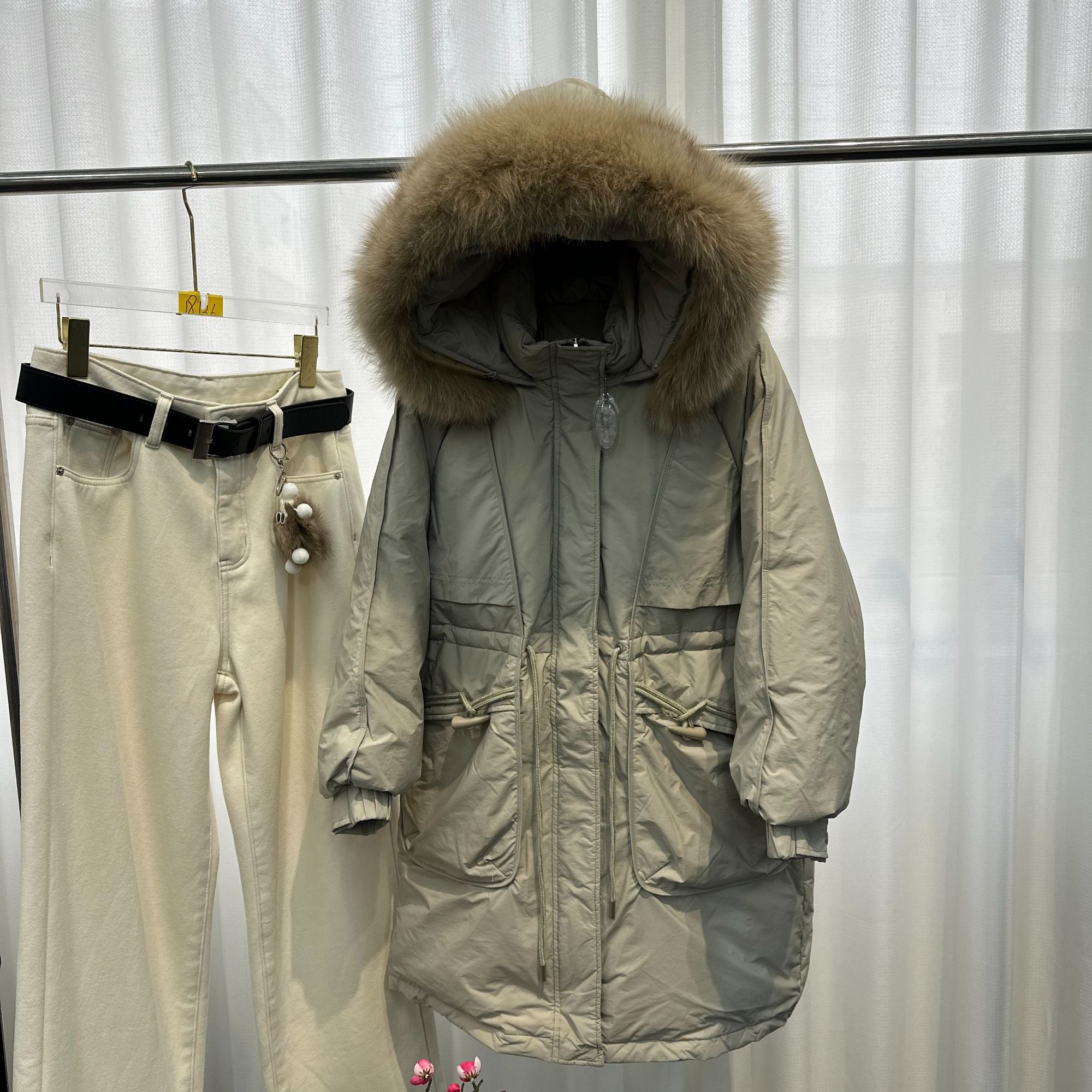 长袖女款中长联名羽绒服女装连帽百搭加厚