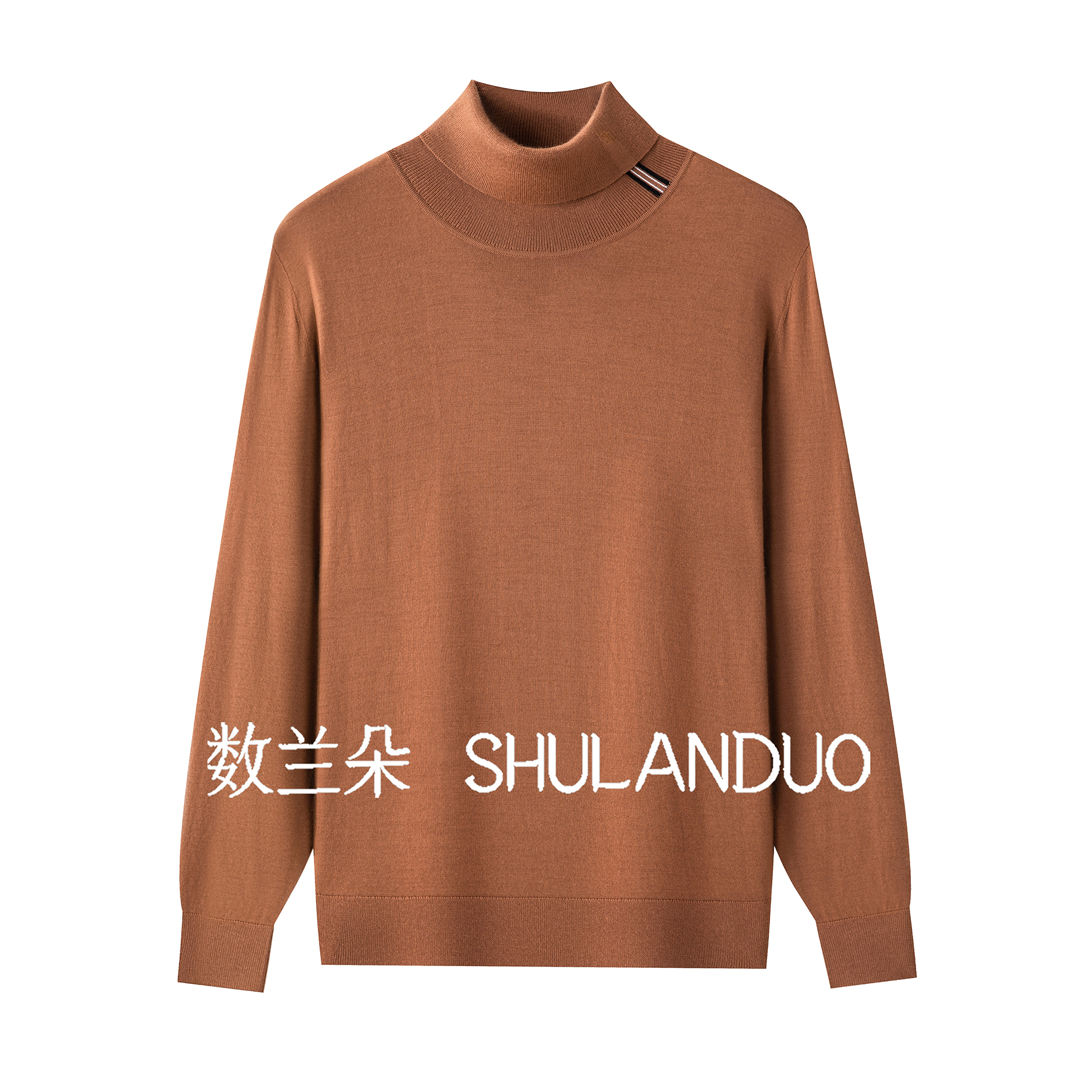 【男士精纺羊毛高领】现货 数兰朵100%超细羊毛简约双翻领羊毛打底