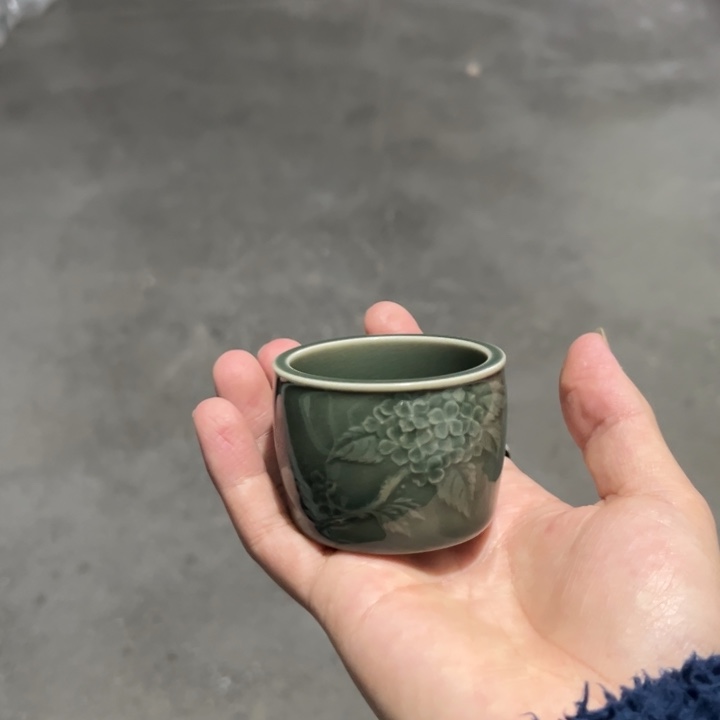瓷片严少英 无尽夏 扳指杯