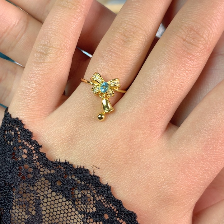 托帕石戒指银S925镶嵌