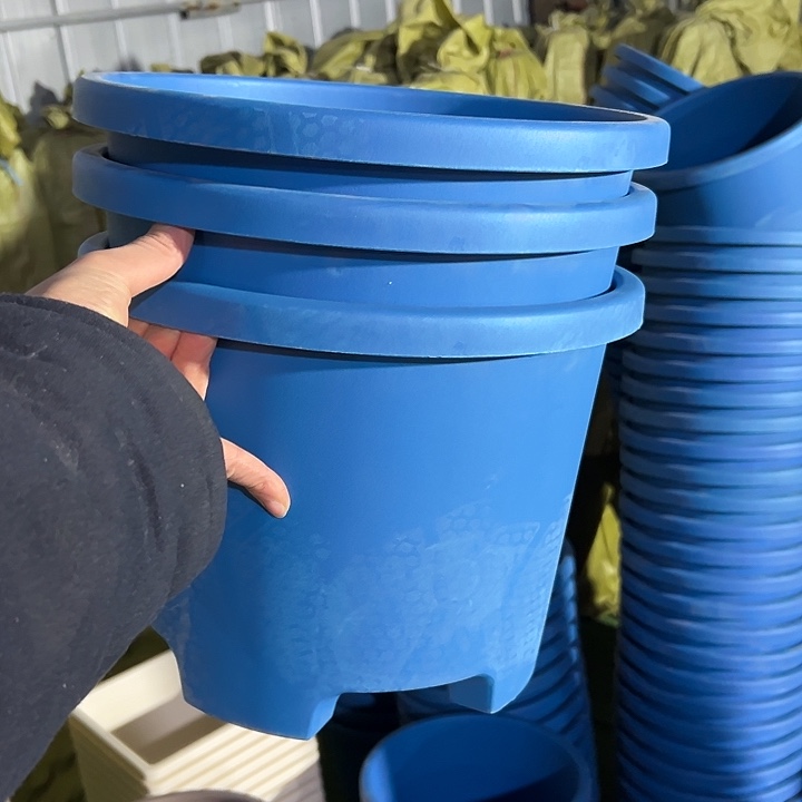 蓝色大球根盆31外径24高3个盆