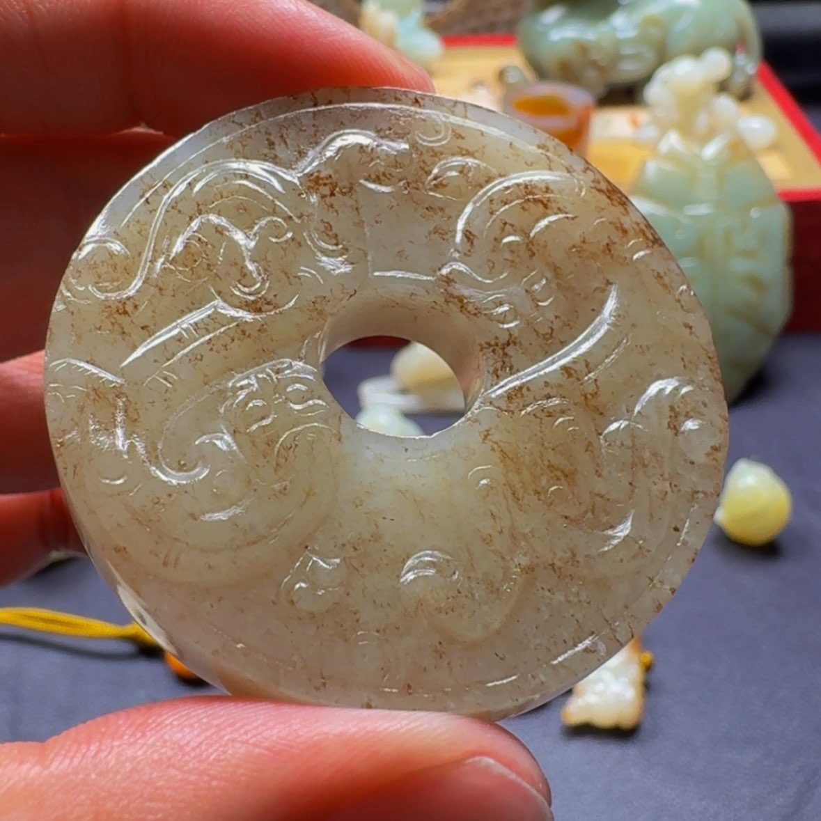 【闪购商品】和田玉车挂未镶嵌李**好