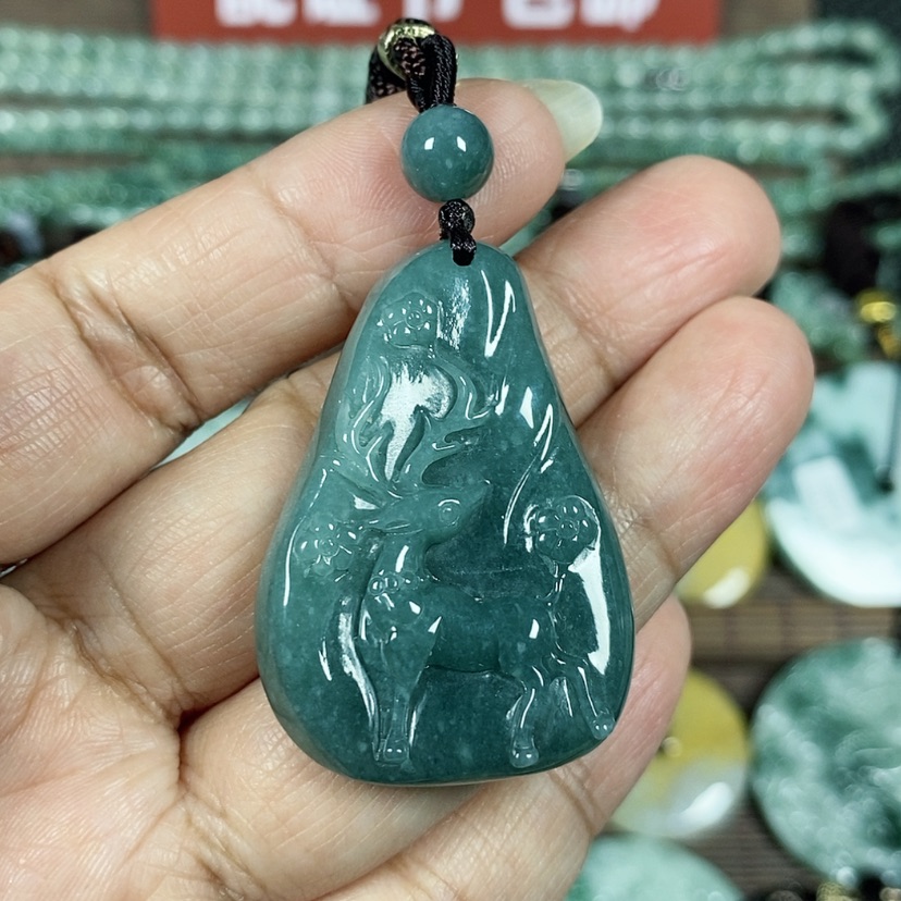 【闪购商品】翡翠颈饰未镶嵌玉吊坠翡翠玉一路有你一路相伴