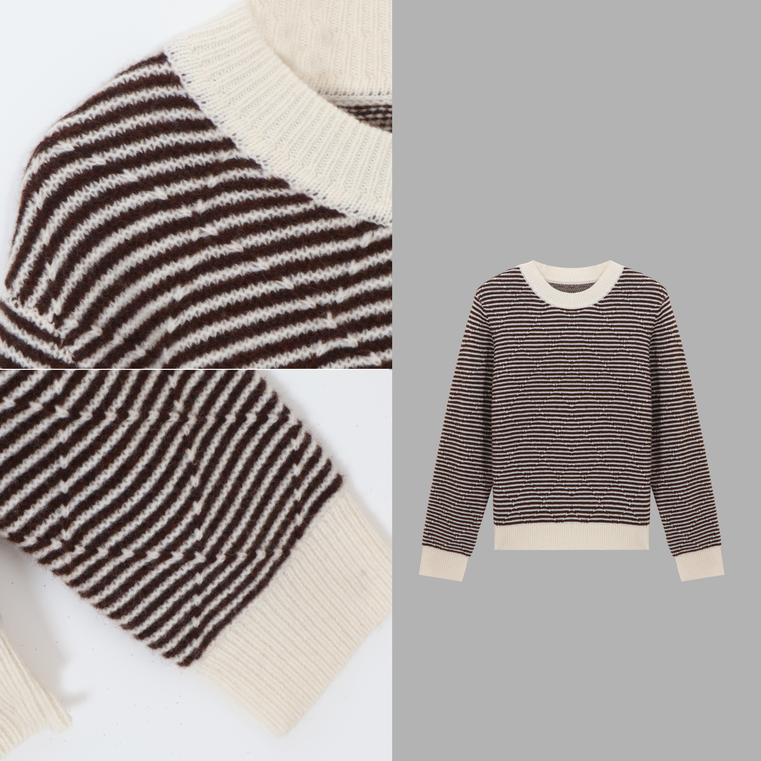 凯特丝蓓3735#【成体】复古显瘦菱形条纹毛衣