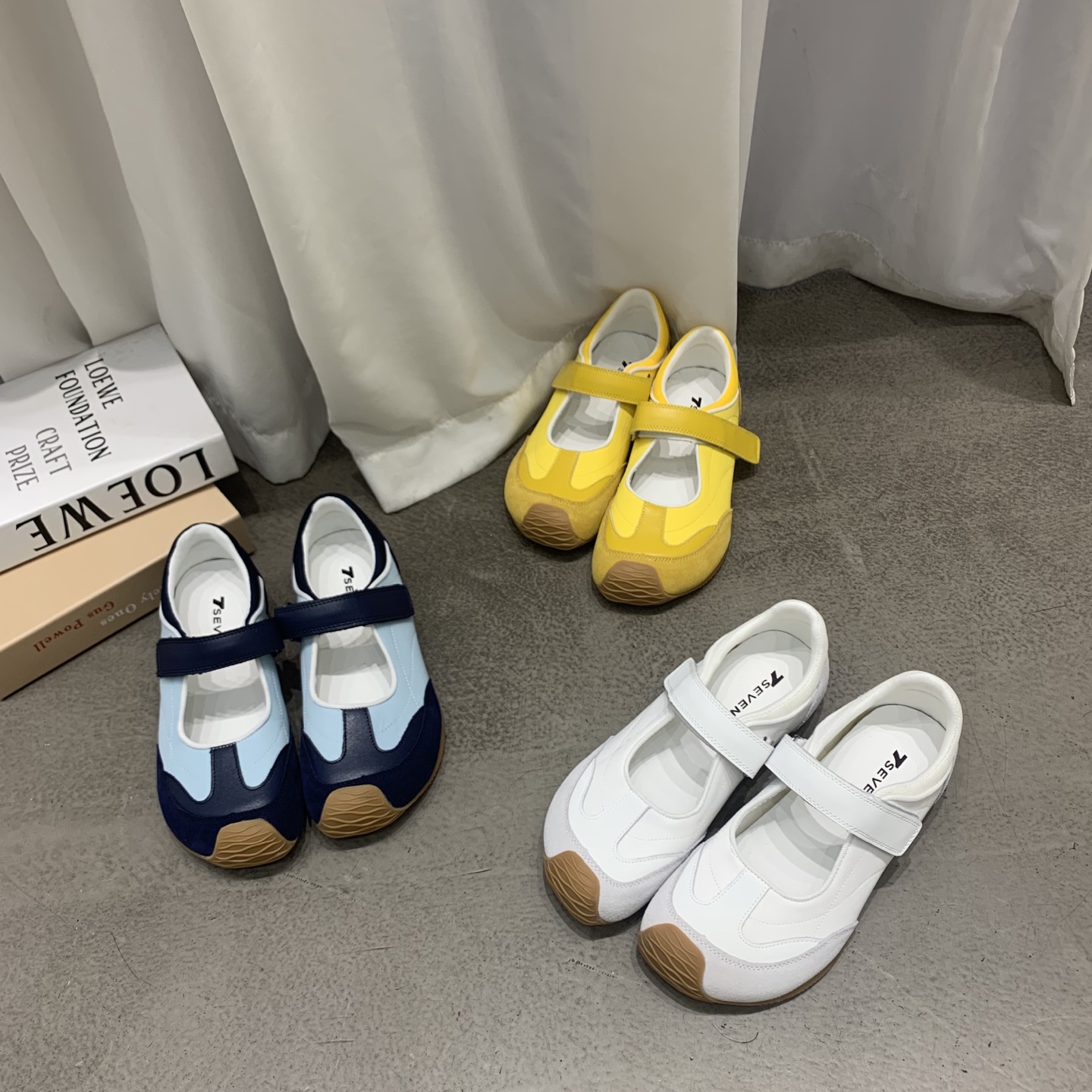 【7号】休闲鞋厚底平底玛丽珍鞋单鞋时尚软底浅口魔术贴透气【7S-29】