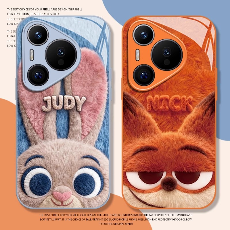 适用华为pura80pro手机壳新款pura80ultra潮流p70毛绒尼克朱迪