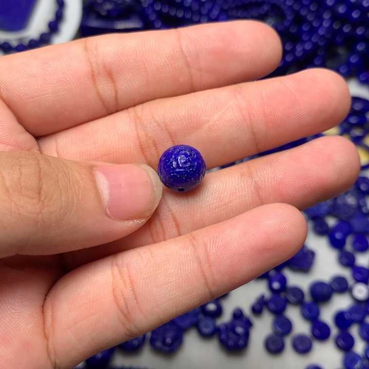 春***然青金石未镶嵌10回纹珠