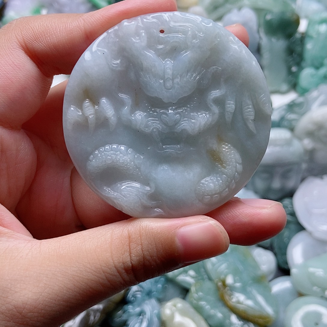 翡翠未镶嵌吊坠(不含链)1