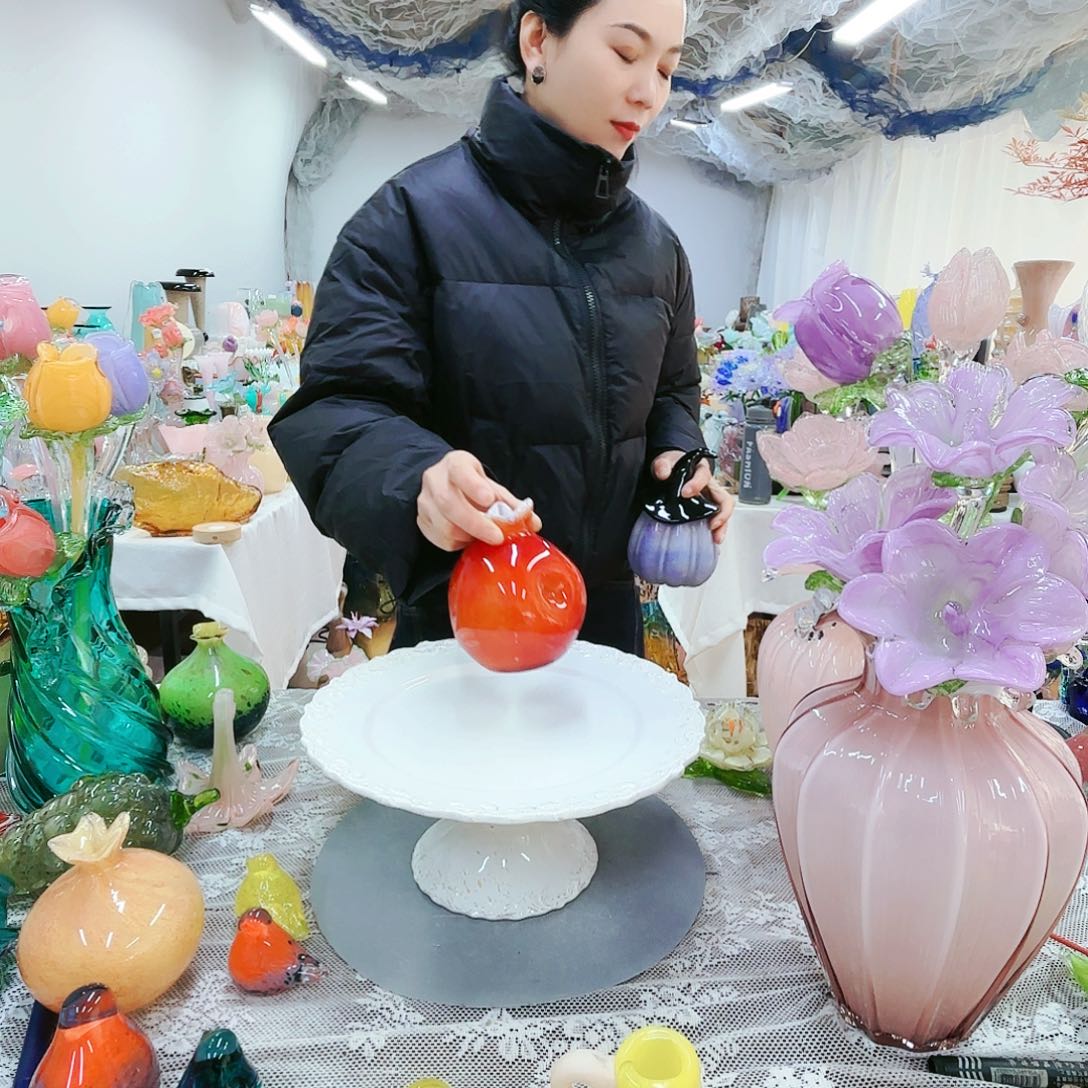 福利不退不换琉璃花瓶艺术品