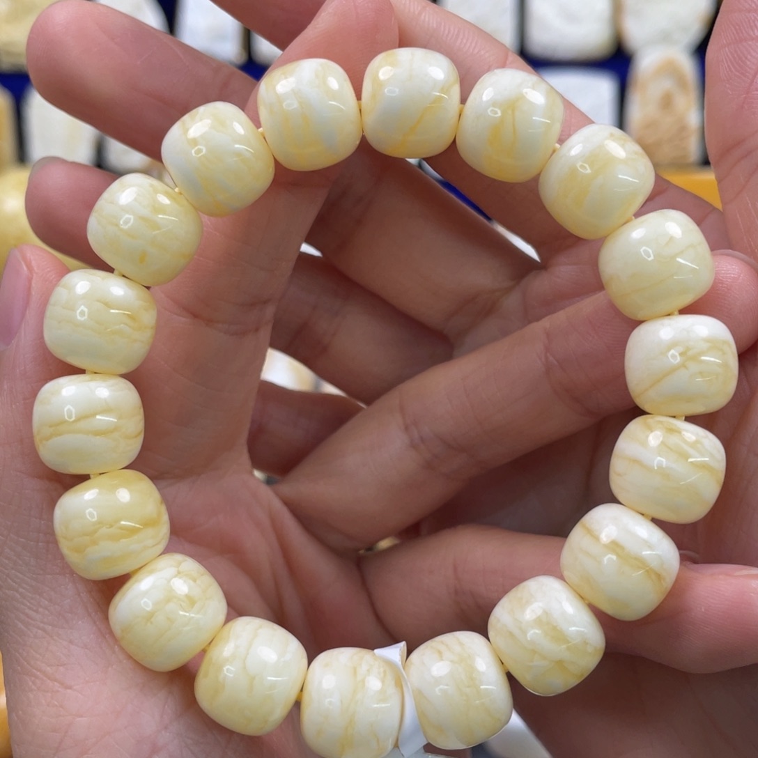蜜蜡裸石未镶嵌琥珀蜜蜡手串卡12mm
