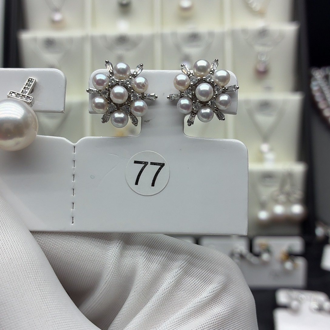 银珍珠耳饰设计款