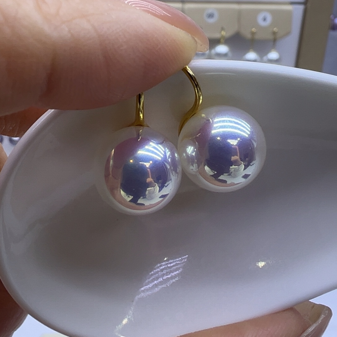 18K金镶嵌耳饰淡水珍珠