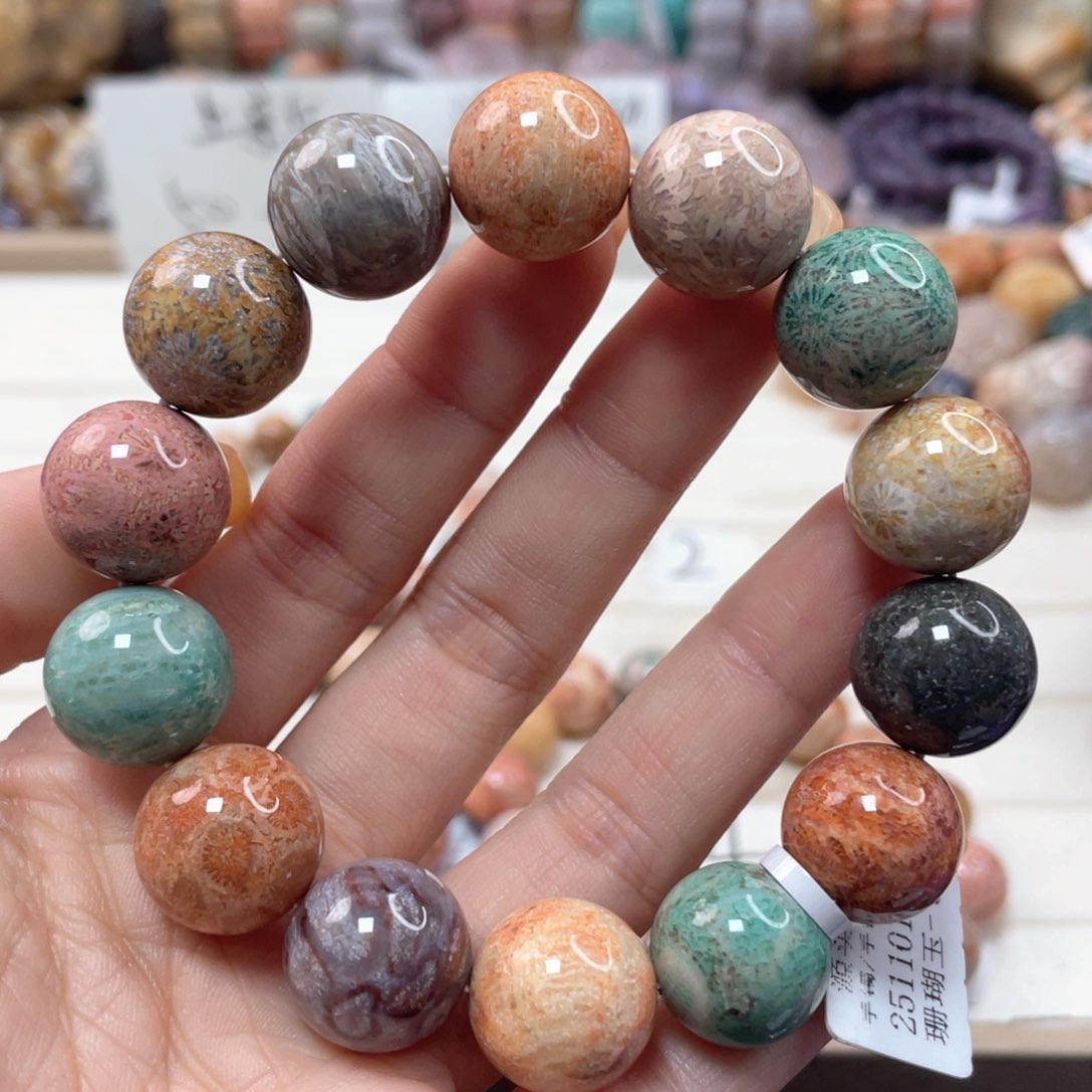 未镶嵌手链硅化玉蔡*359