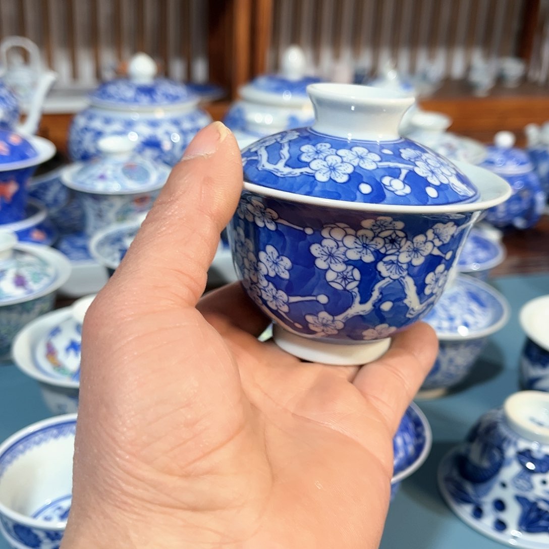 錡镇堂手工手绘绘盖碗