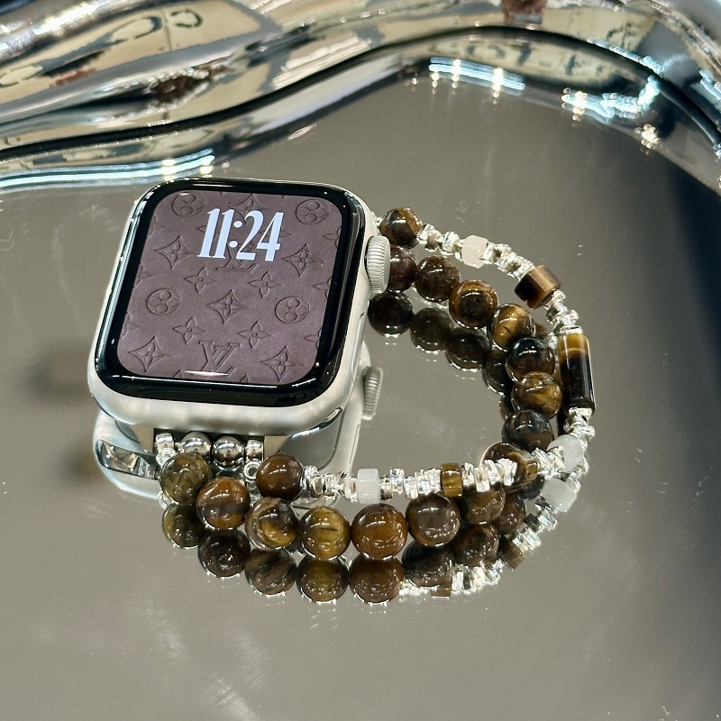 虎眼碎银适用于s10苹果手表新款腕带高级感S8/S946mm表带女款42MM