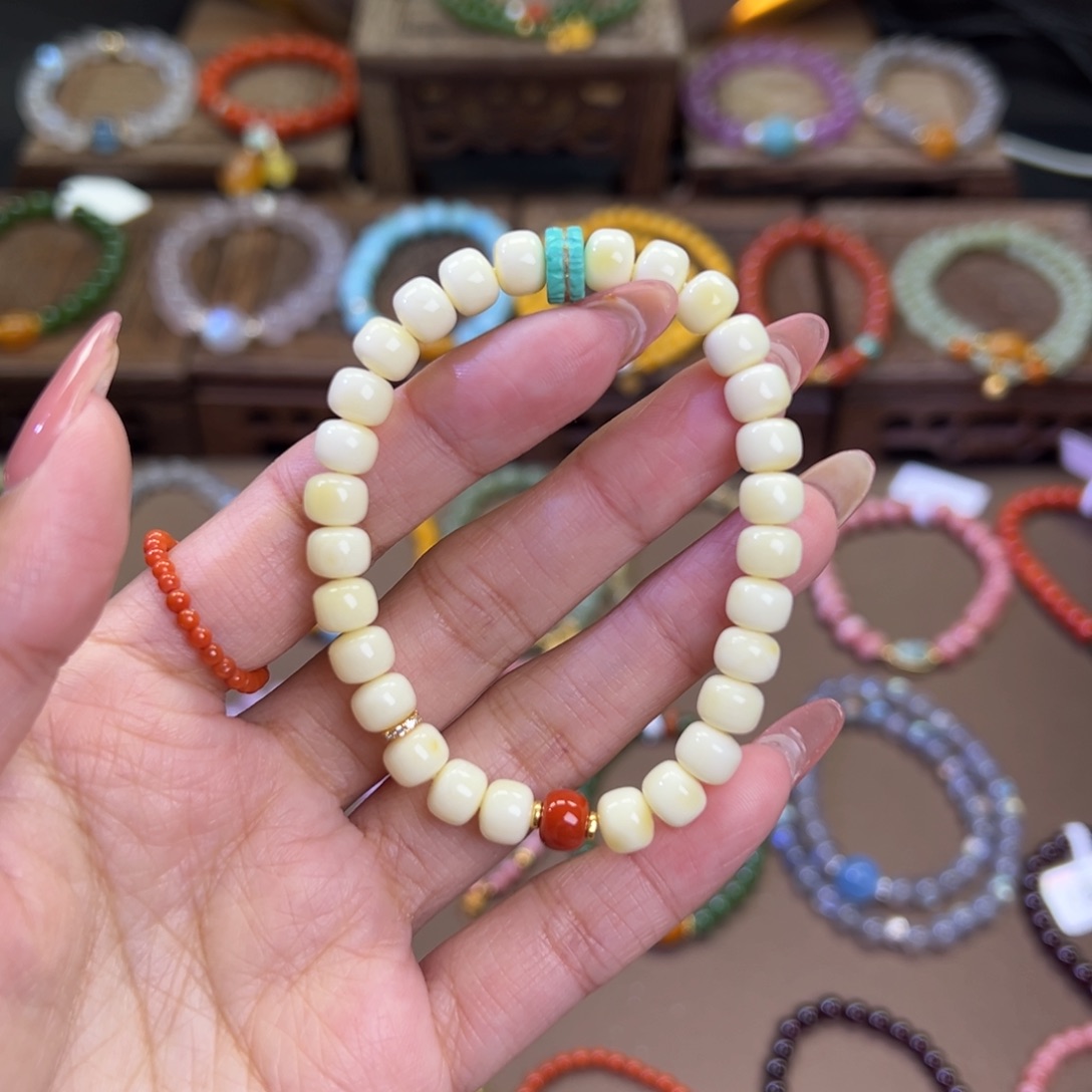 蜜蜡手链银S925镶嵌R**Y老型