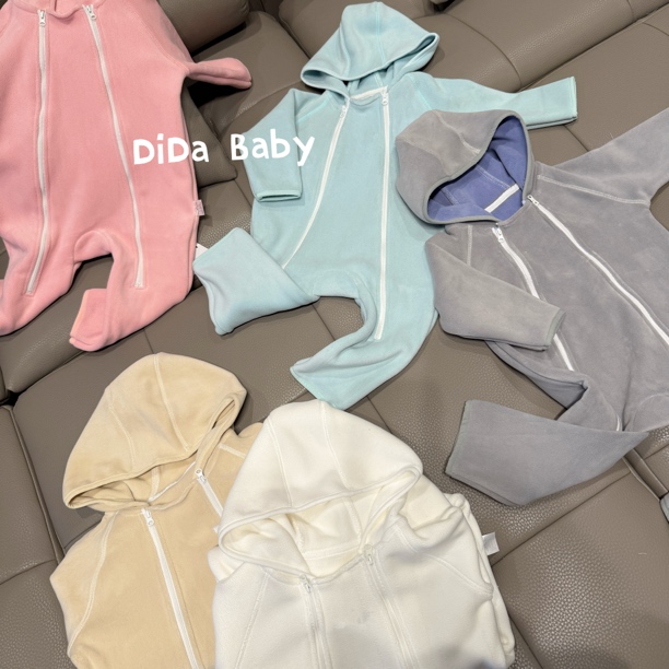 【小暖炉】25秋冬款宝宝长袖连体外套爬服奥粒绒保暖外出服