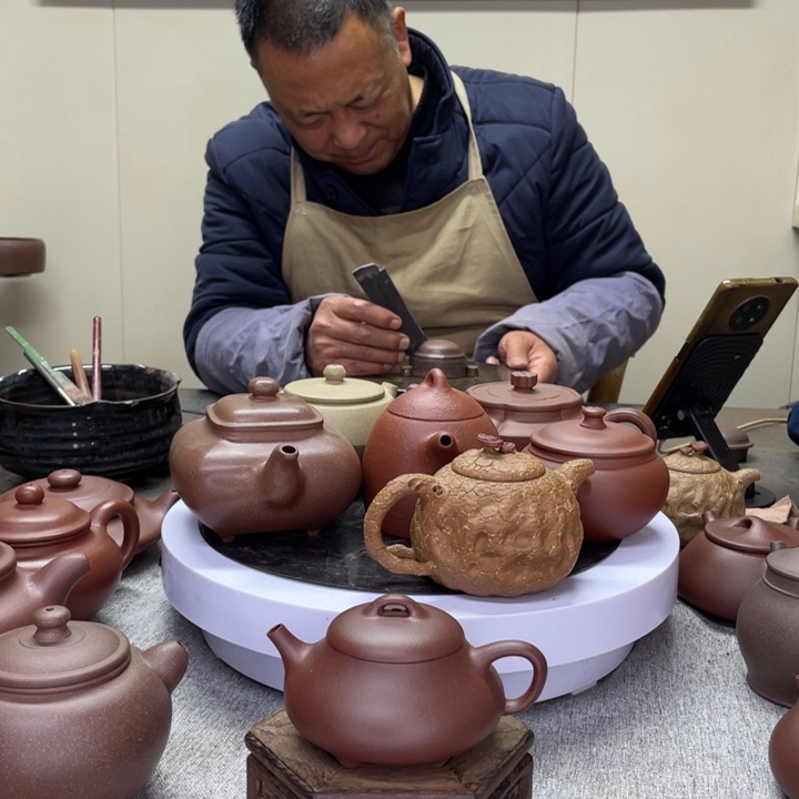 紫泥茶壶中槽清见瓢135C半手工