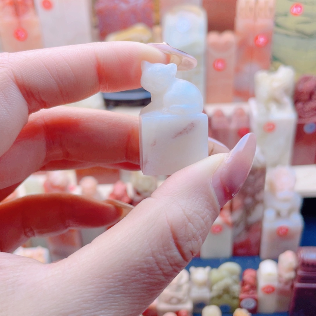 寿山石花*…寿山石手工篆刻