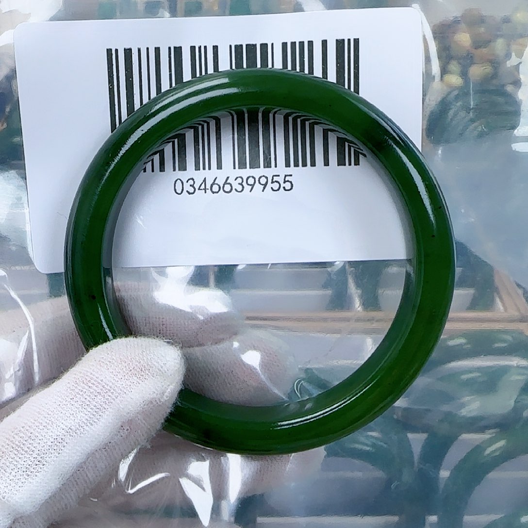 和田玉（碧玉）手镯未镶嵌58