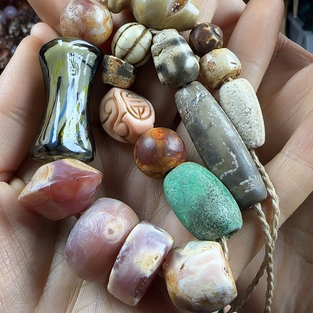 敲***栗玛瑙/玉髓未镶嵌颈饰