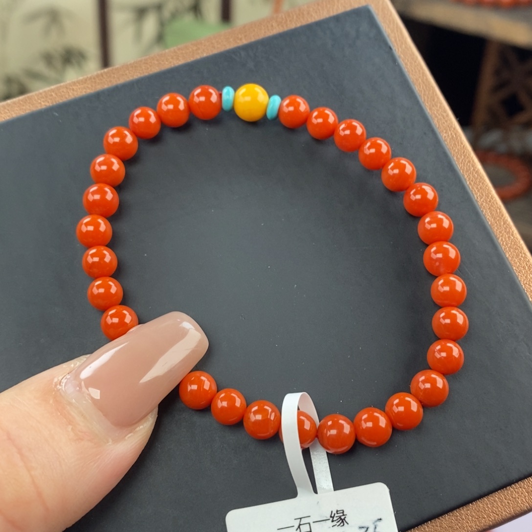 南红玛瑙未镶嵌手链