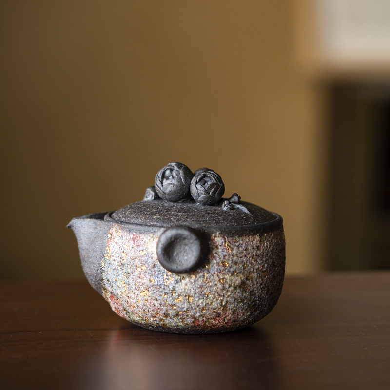 【九姐爱喝茶】七彩-高越-山茶花宝瓶-160CC 茶壶（高越S0024）