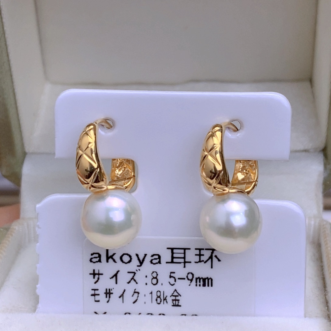 海水珍珠耳饰18K金镶嵌