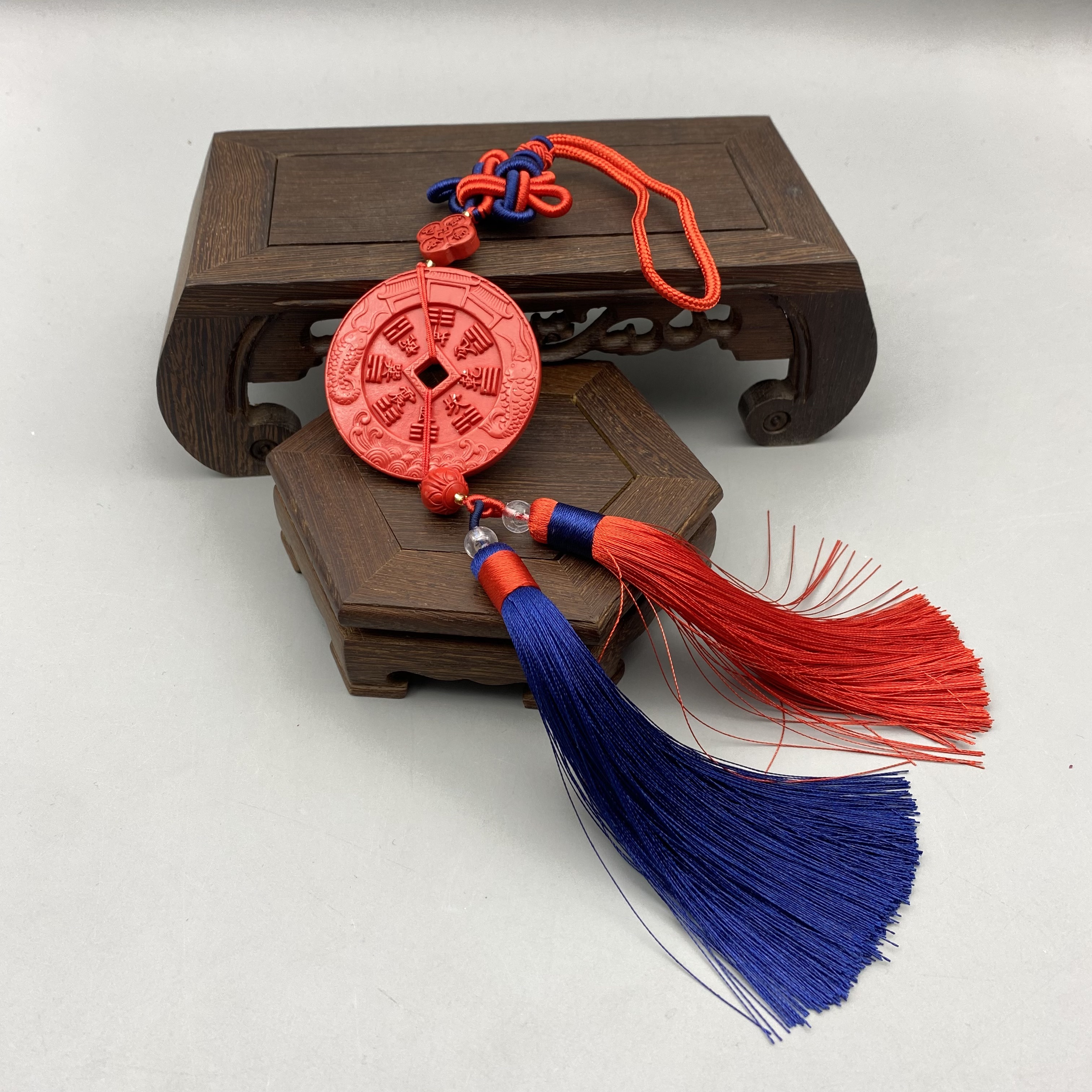 含辰砂工艺品HC254-红色山鬼车挂挂件