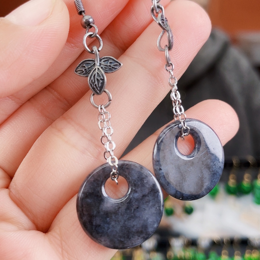 翡翠未镶嵌耳饰饰品