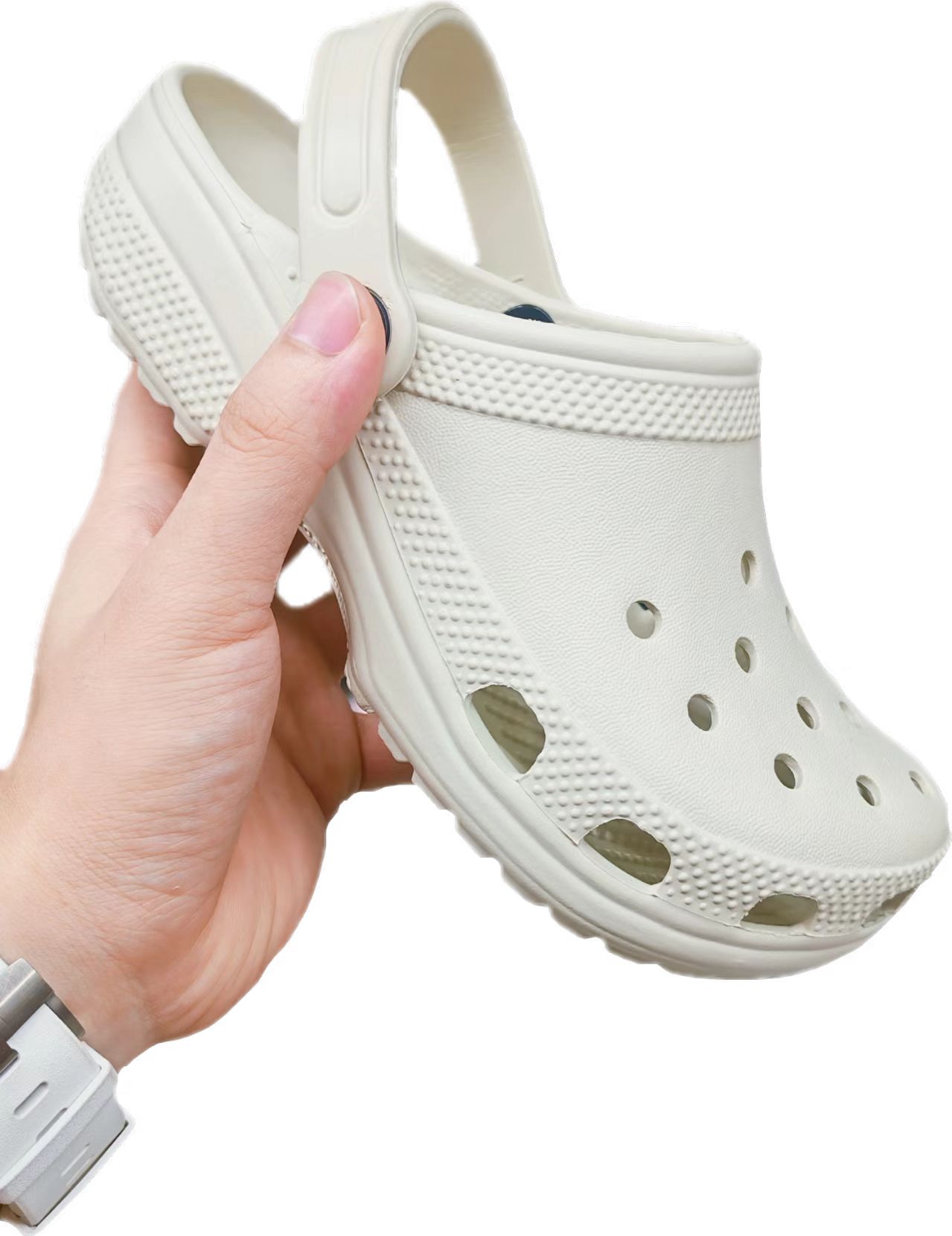 新款yun朵pao芙ming星洞洞鞋沙滩鞋