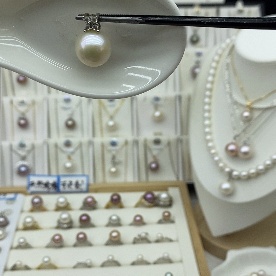 吊坠(不含链)淡水珍珠银S925镶嵌