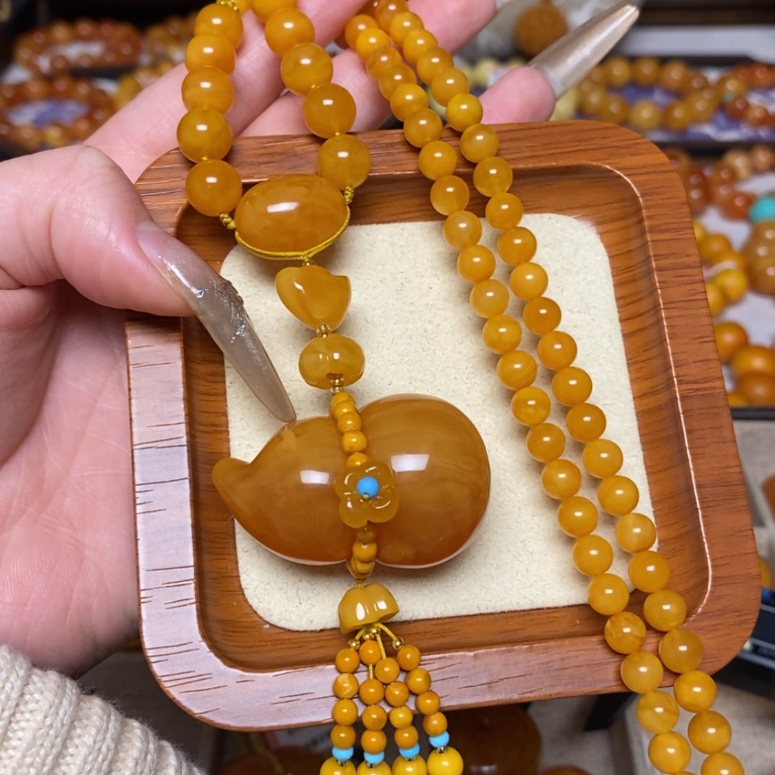 【闪购商品】蜜蜡颈饰未镶嵌项链